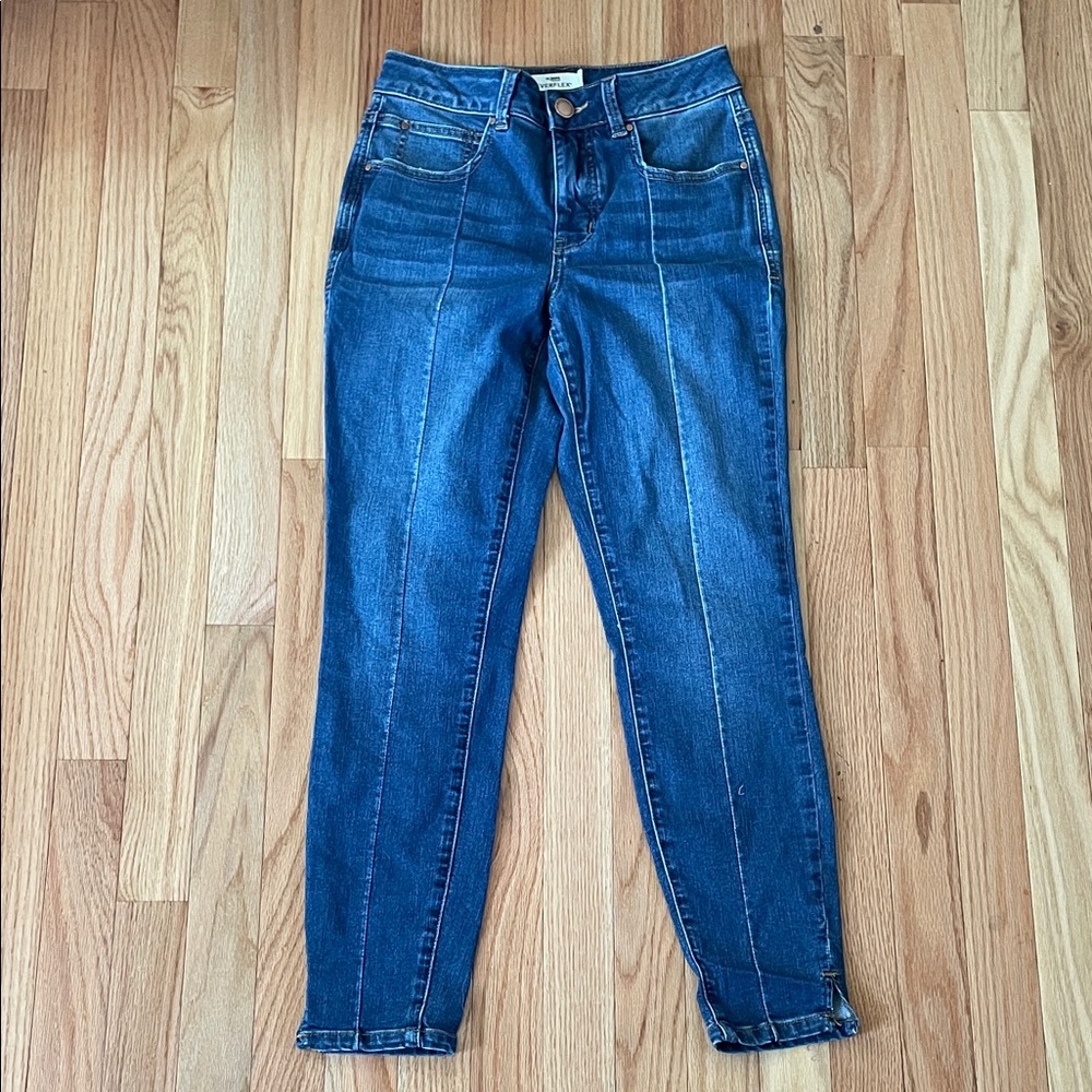 Maurices Everflex Jeans Womens 4 Blue Super Skinny Ankle Medium Wash